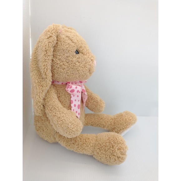 Animal Adventure Large Easter‎ Baby Bunny Brown Floppy Ears Corduroy Plush Pink - Picture 5 of 13